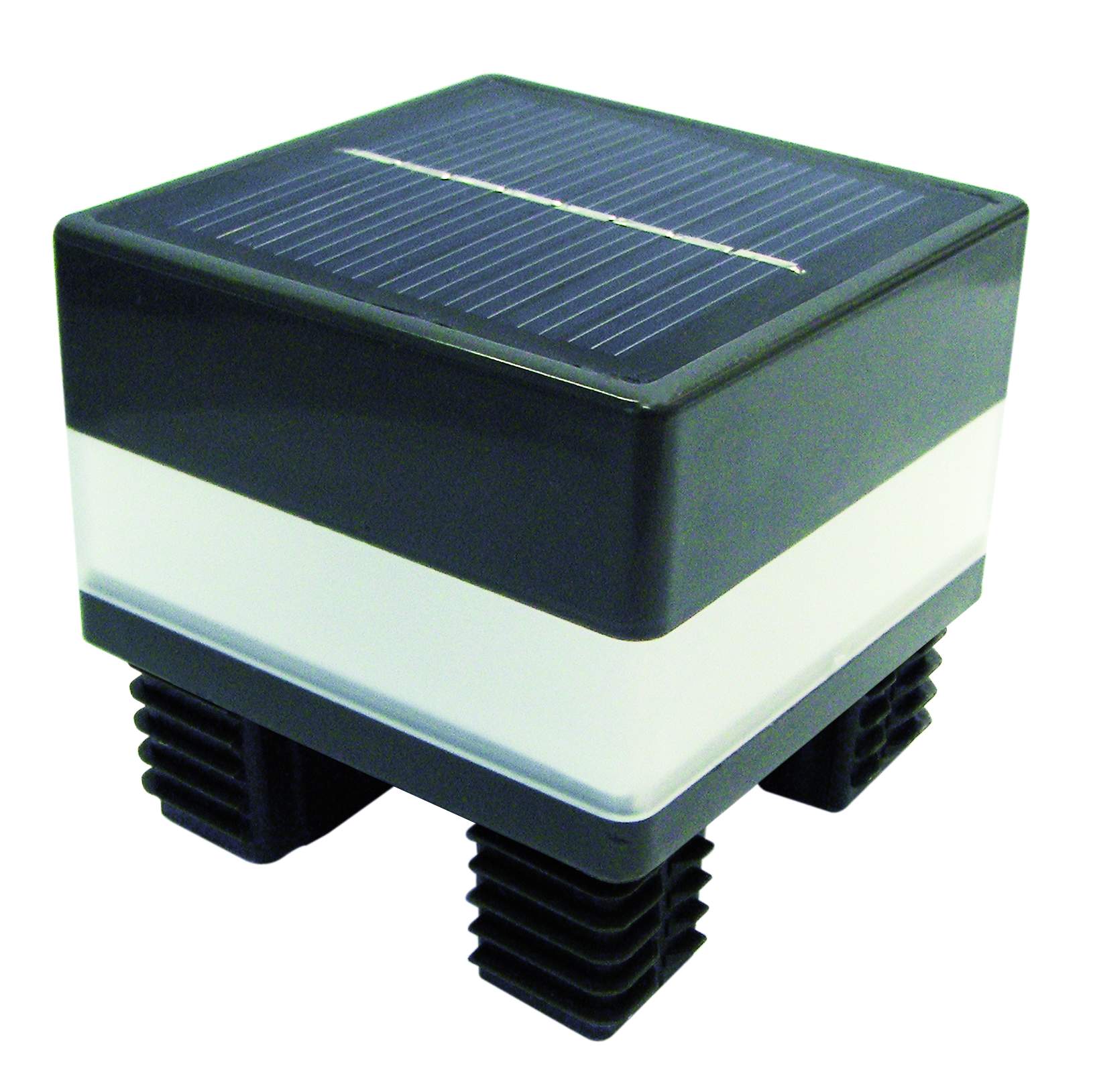 LED Pfostenkappe mit Solar Panel für Steckzaunpfosten 68x68 
