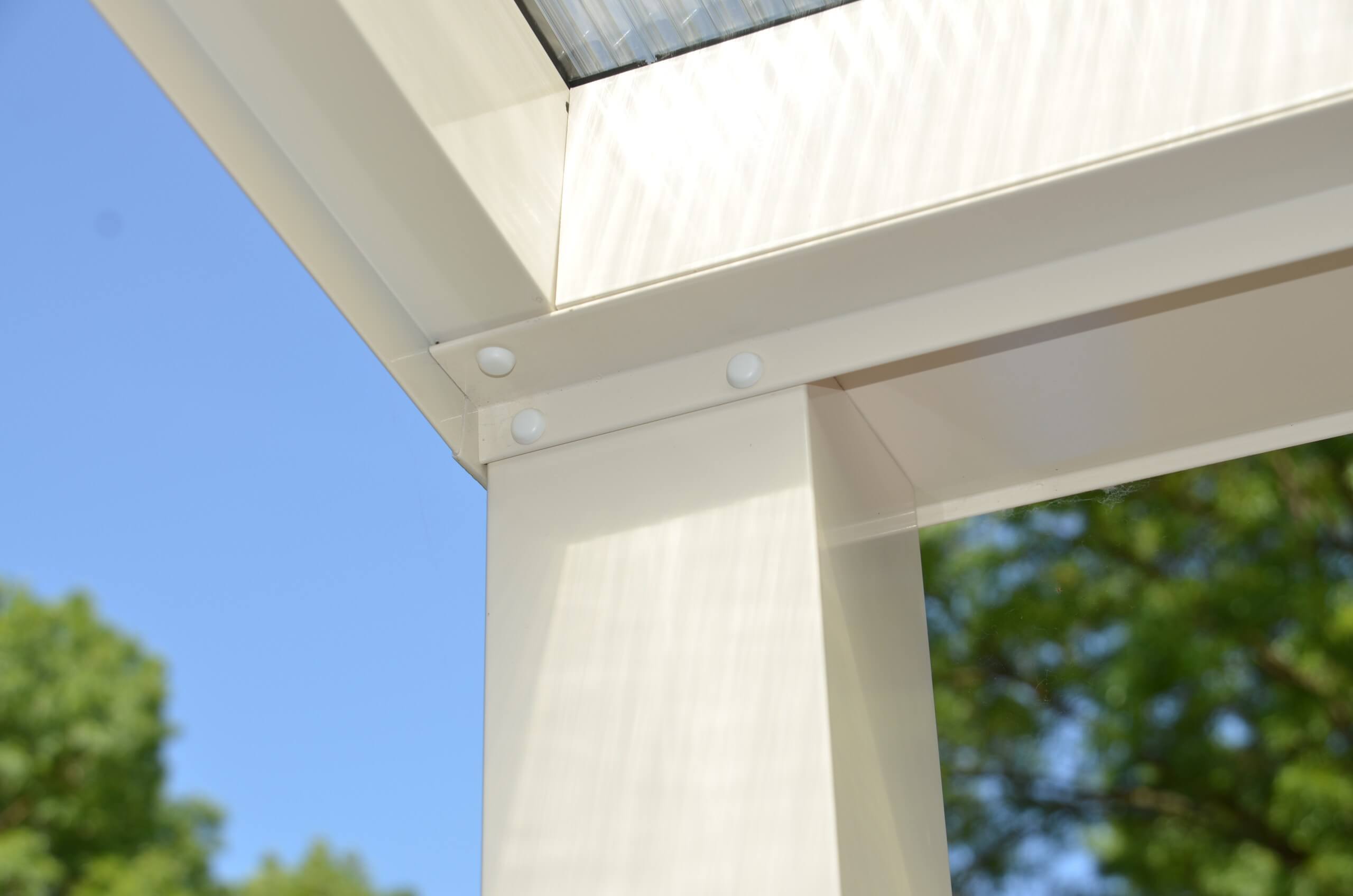 Aluminium-Terrassendach mit Eindeckung aus 8mm VSG-Glas-5,00 m-3,00 m-grau